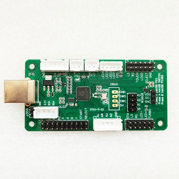 Joysticks zérolade raspberry pi pico extension puce rgb / oled Control Control Carte de contrôle double noyau 133MHz PS4 / xbox / pc / ns xinput dinput