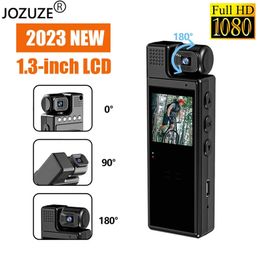 Jozuze 13 pulgadas Pantalla 1080p Sports HD Mini Camera Portable Video Digital Recordadora Bodycam Infrarroja Visión Visor Visor 240407