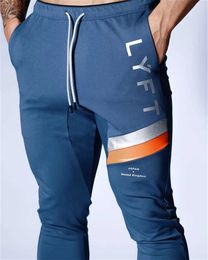 JPUK LYFT2020 Heren Fitness Training Running Broek Pocket Cargo Side Zipper Workout Sport Broek Katoen Mannen Gym Jogging Broek X0628