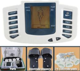 JR309 Russische knop ElectroeStimulador Musculair lichaam Ontspan spiermassager Pulse Tens Acupunctuur Therapie Slipper8 PadsBox2613644