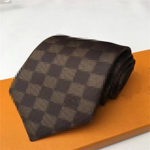 JRFS 2024 Mariage Nouveaux Hommes Cravates Mode Soie Ens Cravate de luxe Damier Cravates matelassées Plaid Designer Cravate Cravate en soie avec boîte noir bleu blanc