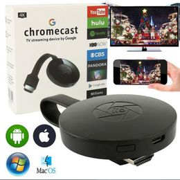 Mini Dongle Miracast Google Chromecast 2 Audio -ontvanger G2 Mirascreen Wireless Anycast WiFi Display 1080P 4K 5G 2.4G DLNA AirPlay voor Android IOS Mac TV Stick voor HDTV voor HDTV