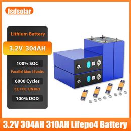 Jsdsolar LFP 3.2V 304Ah 310ah Lifepo4 Batterie EVE Cellule de Fer au Lithium Rechargeable pour 12V 24V 48V EV Bateau Chariot de Golf Système Solaire