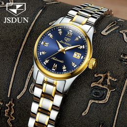 Jsdun Luxury Brand Women Watches Calendar Week Automatic Mechanical Watch Mechanical Regalos luminoso Pulsera original Lady Watch 240409