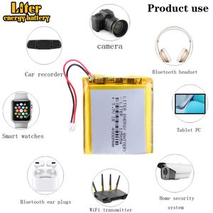 JST XHR 2,0 mm 2pin 3.7V 4000mAH 125054 Lithium Polymer Lipo Reccharteable Battery pour MP3 MP4 MP5 DIY