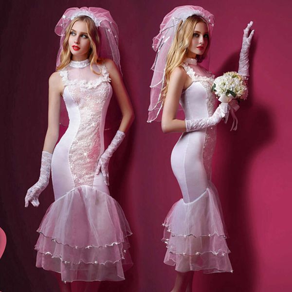 JSY Porno Ropa Interior De Mujer Disfraces Eróticos Ropa Vestido De Novia Sexy Uniforme Cosplay Caliente para El Sexo Ropa De Dormir De Lentejuelas Transparentes