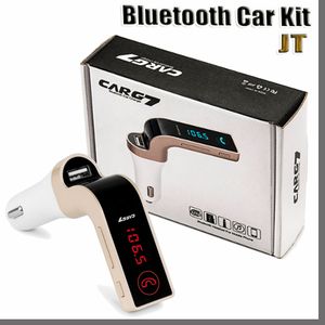 JTD coche inalámbrico Bluetooth MP3 FM transmisor modulador 2.1A Kit inalámbrico soporte manos libres G7 con cargador de coche USB con paquete