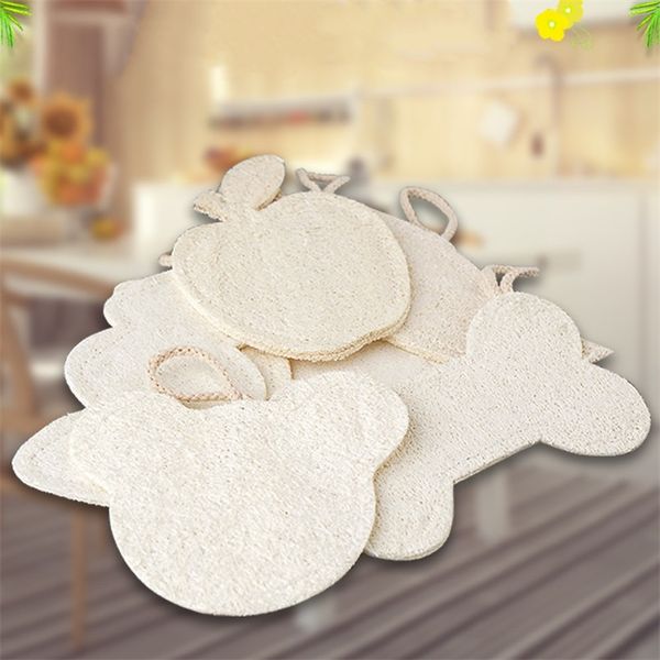 Juchiva Cepillos de baño de dibujos animados para niños, esponjas, depuradores, lindo pez, oso, estrella, toallita de baño en forma de corazón, esponja natural para frotar, toalla de baño T9I002563