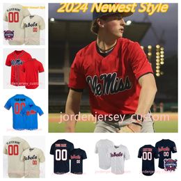 Judd Utermark Ole Miss Rebels Jersey 6 Reagan Burford 12 Campbell Smithwick 2 Riley Maddox 37 Mason Morris Ole Miss Baseball Jerseys Custom