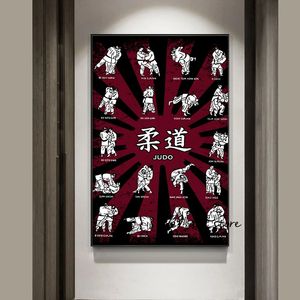 Judo Dojo Karate Taekwondo Art Martial Arts Affiches Canvas Peinture Mur Impressions Pictures pour le salon DÉCOR HOME CUADROS