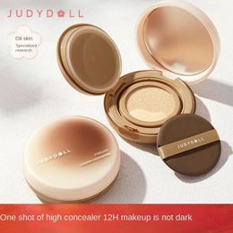 Judydoll Air Cushion Makeup Foundation maintient maquillage maquillage Contrôle de l'huile de déménagement du fond de teint non-déménagement pour la peau grasse 231227