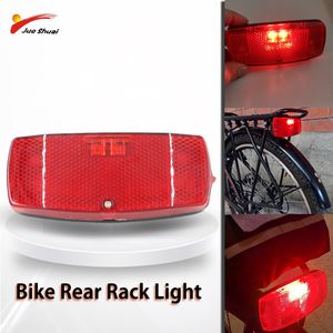 Jueshuai LED achterlicht voor fiets rode reflector achterlicht voor achterste rek draagtas bagage fietsen accessoires fietsen fietsen