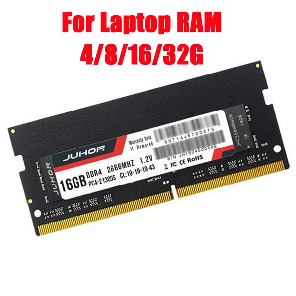 Mémoire pour ordinateur portable JUHOR RAM DDR4 8G 4G 16G 32G 2400MHz 2666MHz 3200MHz mémoires de bureau Udimm 1333 support Dimm pour ordinateur AMD Intel ordinateur de bureau