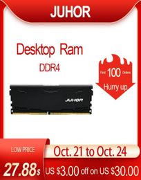 JUHOR MEMORIA RAM DDR4 16GB 4GB 8GB 32 GB Desktopgeheugen UDIMM 2133MHz 2400 MHz 2666MHz 3000 MHz Nieuwe DIMM Rams met koellichaam 2300563