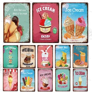 Sap Koud Drankje Metalen Bord Winkel Uithangbord Wanddecoratie Dessert Metalen Poster Vintage Ijs Plaque Grappig Dessert Winkel Winkel Thuis Man Cave Decor 30X20CM w01