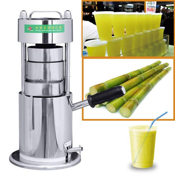 Máquina de jugo de acero inoxidable, exprimidor Manual de caña de azúcar, Extractor de frutas, exprimidor de limón y naranja, exprimidor de frutas