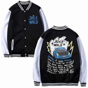 jus WRLD Imprimer Hommes Femmes Hip Hop Veste Manteau Sweats À Capuche Baseball Uniforme Streetwear Garçons Filles Cardigan Tops Vêtements b8on #