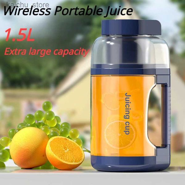 Juicers 1,5 L de fruits Juice tasse mini mélangeur portable smoothie orange et jus de citron