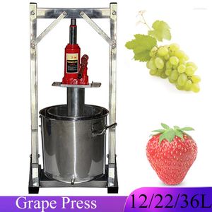 Juicers 2023 12/22/36L Thuis Handleiding Hydraulische Fruitpers Druif Bosbessen Moerbei Presser Rvs Sap machine