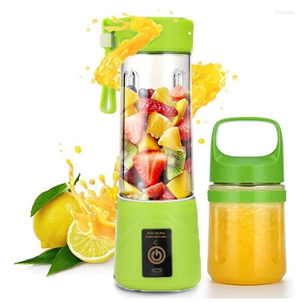 Centrifugeuses 2023 Usb Rechargeable Blenders Portable Fresh Juice Juicer Bottle Personal Beauty 6 Blades Mini Fruit Ice Blender