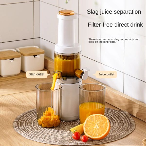 Juicers 2024 Mini Slow Juicer Vis à la presse froide Extracteur Poufrément Filtre Fruit Fruit Végétable Juice Machine Modleportabable