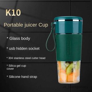 Juicers 300 ml draagbare blender glazen beker gezonde hand sapper smoothie mini mixer elektrische vruchtensapmachine buitenreizen sporten USB