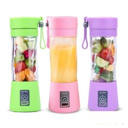 Juicers 380Ml 4/6 lames Mini Portable électrique fruits presse-agrumes USB Rechargeable Smoothie Maker mélangeur Hine sport bouteille jus tasse Dr Otkda