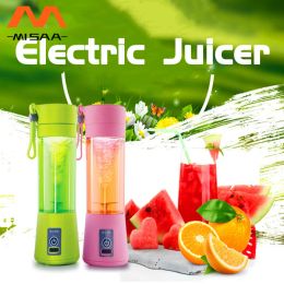 Juicers 380 ml mini draagbare blender USB Juicer Fruit Mixer Fresh Sap Extractor Orange Squeezer Electric Juicing Cup Kitchen Appliances