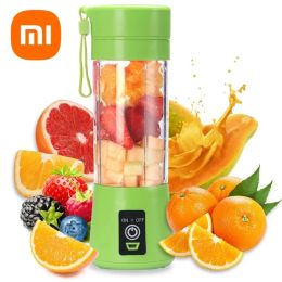 Juicers 380 ml Machine de jus sans fil Home Fruit Cup Mini Portable Juiment Cup USB Charges Small Juicing Machine 6 lames