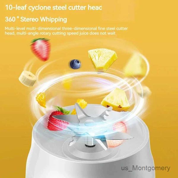 Juicers 450 ml portable BlenderUSB Rechargeiblesmall Baby Auxiliary Food Mixer Machinelelectric Juicer For Shakes Smoothies for Kitchen