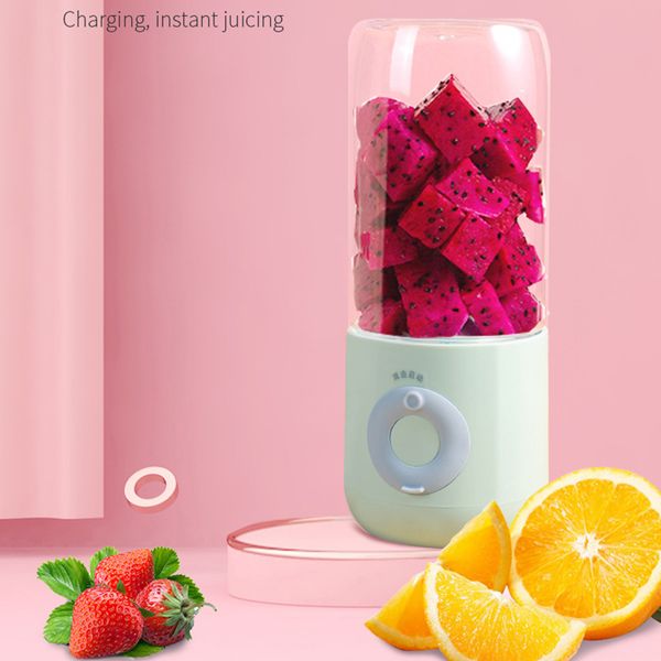 Centrifugeuses 500ML Presse-agrumes électrique Portable Fruit Smoothie Blender Cup Six Knife Mini Blenders USB Presse sans fil Charge Manuel Juicers Cup 230726