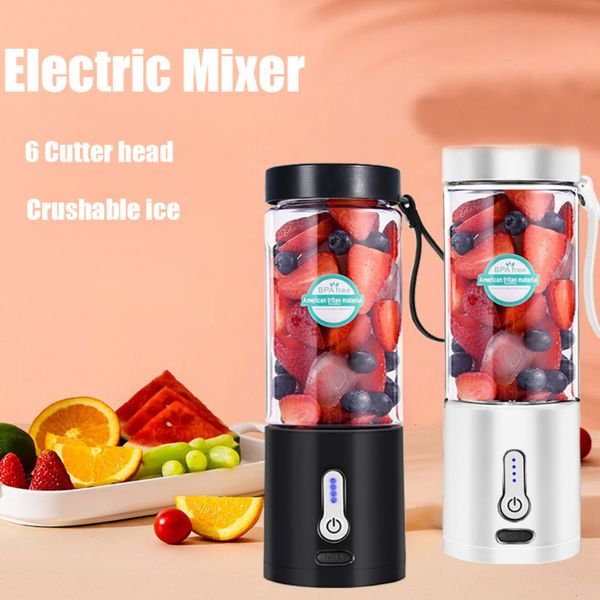 Exprimidores 530ML Exprimidor de batidos eléctrico Licuadora portátil USB Recargable Procesador de alimentos Máquina mezcladora de frutas Mini taza 230617