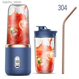 Juicers 6-lames Portable Fruit Juice tasse de fruits jus de fruits tasse automatique Small Juice Machine Smoothie Bableau de broyeur de glace Casse de nourriture Cup de nourriture Y240418