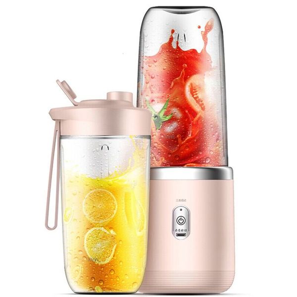 Centrifugeuses 6 lames presse-agrumes tasse jus de fruits USB charge presse-agrumes mélangeur alimentaire mélangeur broyeur à glace Machine en plastique 230617