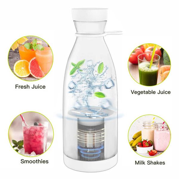 Exprimidores Mezclador de frutas eléctrico Exprimidor personal Licuadora portátil Botella Exprimidor de frutas Carga USB Antioxidante Taza de batido de leche multifuncional P230407