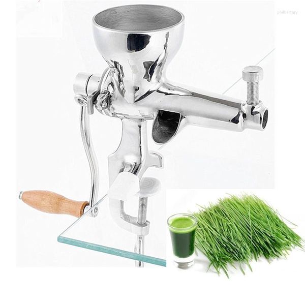 Exprimidores de mano de acero inoxidable, exprimidor Manual de hierba de trigo, exprimidor lento de fruta, hierba de trigo, extractor de prensa de jugo de naranja vegetal