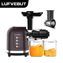 Juiceurs Haute qualité 2 en 1 Juiceur lent multifonction avec extracteur de machines à jus d'agrumes de la cuisine de couteuse de légumes