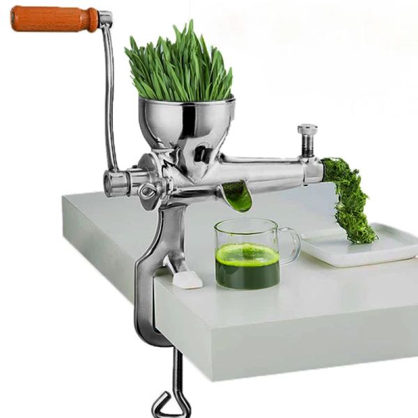 Juicers Manual Wheat Grass Se semis Juicer Juice Machine de jus de légumes à la main 304 Juif en acier inoxydable