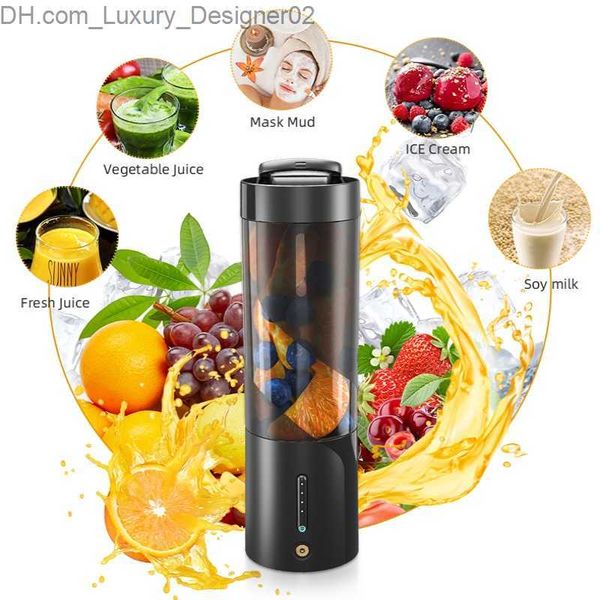 Exprimidores Mini Exprimidor eléctrico Licuadora portátil Carga USB Multifunción Fruta Naranja Sandía Fresas Smoothie Blender Machine Q230904