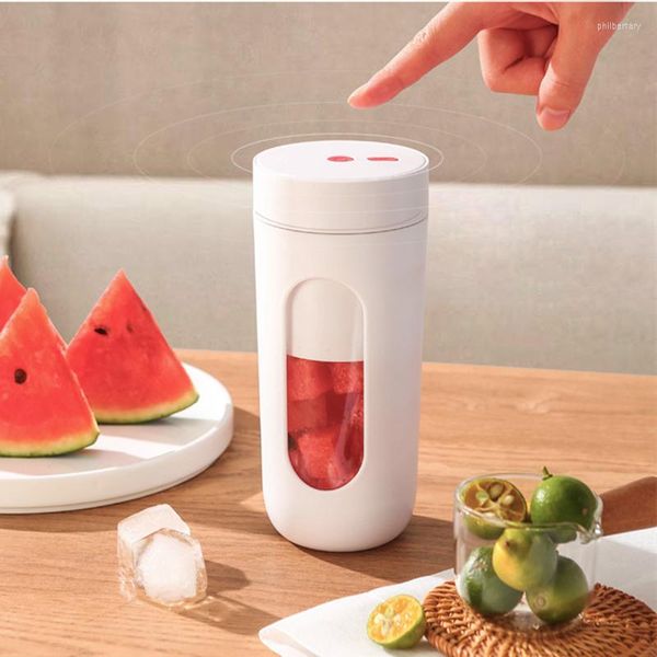 Centrifugeuses Mini Portable Juice Blender USB Sans Fil Juicer Cup Automatique Smoothie Maker Machine Appareils Ménagers Orange Fruits Frais Squeezer