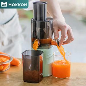 Juicers Mokkom Mini Slow Juicer Huishouden Vollautomatisch klein multifunctioneel residuen Juice Separatie Fruit Mini Fying Juicer