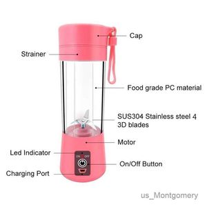 Jugadores Nuevo diseño mini exprimidores portátiles mezclador eléctrico frutas batido licuadora para cocina automática recién brotezer