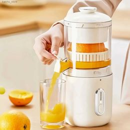 Juicers Nieuwe draadloos elektrisch multifunctioneel Juicer huishouden Handige Orange Squeezer Slow Juicer Machine USB Laad Juice Separator Y240418