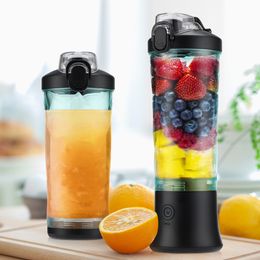 Centrifugeuses Portable Blender 600ML Presse-agrumes électrique Mélangeurs de fruits 4000mAh Rechargeable par USB Smoothie Mini Blender Personal Juicer coloré Coupe 230726