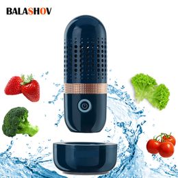 Juicers Draagbare groente- en fruitreiniger USB Wasmachine Keuken Voedselzuiveraar Capsules Vormreiniging 221014