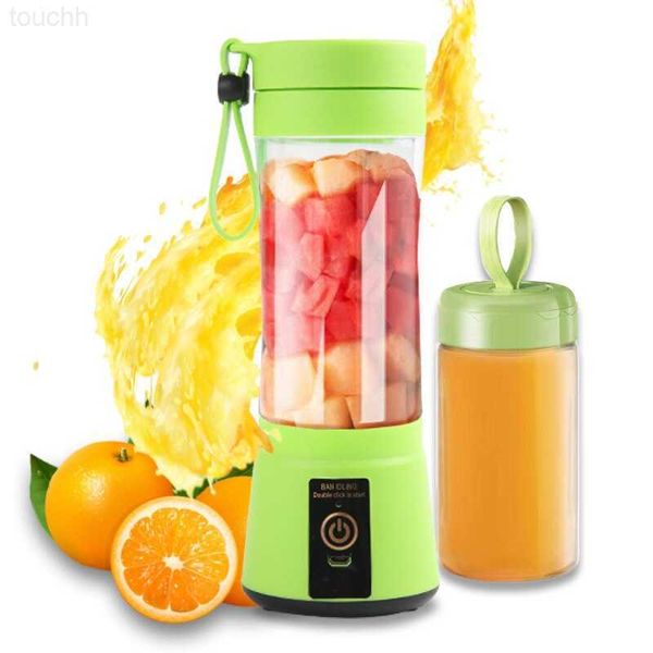 Jugadores Portes de jugo de frutas Mezclas Summer Personal Electric Mini Bottle Home USB 6 Blades Máquina de taza de expulsión para la cocina L230921