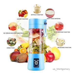 Juicers draagbare mini elektrische saphutbeker 380 ml handheld smoothiesap oplaadbare fruit milkshake mixer machine maker blender rirrin