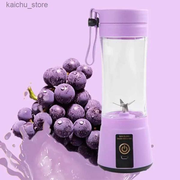 Juicers Portable Mini Electric Juicer USB Smoothie Rechargeable Maker Automatic Fruit Fruit Orange Juice Juice Kitchen Mixer Y240418