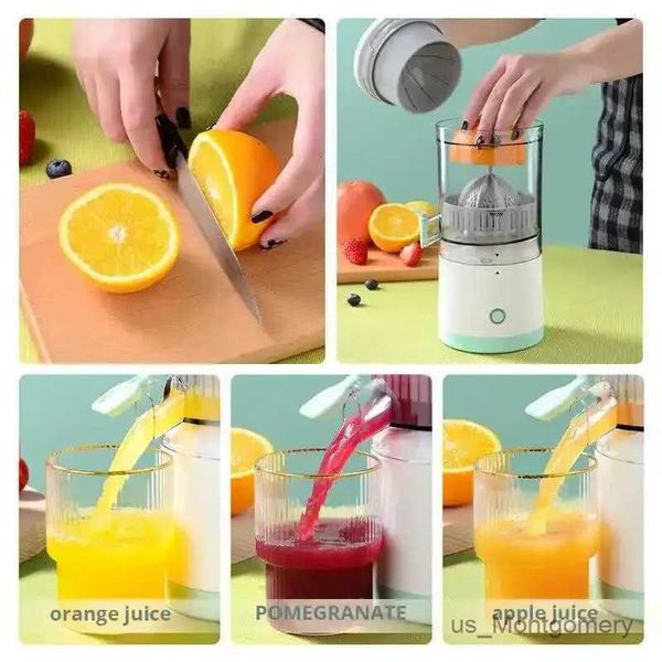 Juques portátiles USB Automático Juicer Pequeño separación de residuos multifuncionales y carga Copa expulsora bidireccional