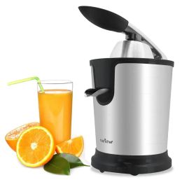 Juice en acier inoxydable Juice Juice PressCitrus Juicer ou Machine de mastication de Squeezer avec une alimentation 160W, Cône de poignée pour orange